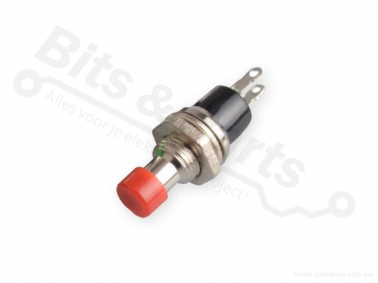 Drukcontact mini rond rood NC